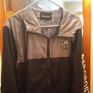 Aeropostale Black and Gray Windbreaker